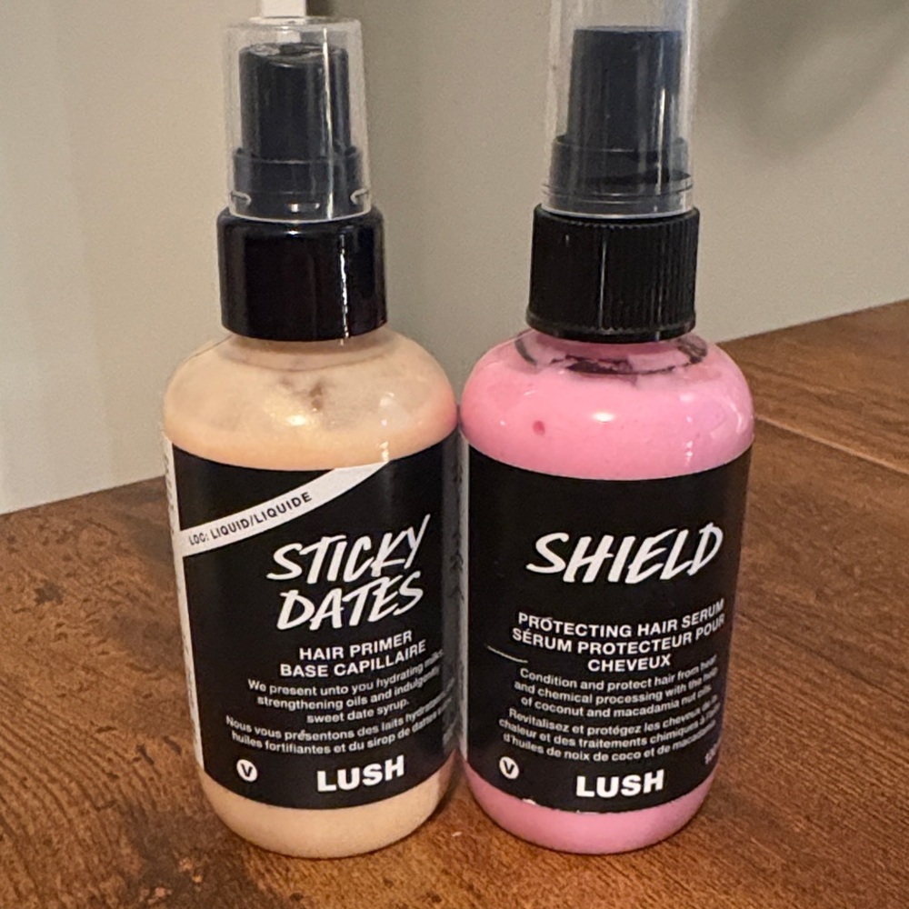 Lush Sticky Dates & Shield Hair Primers